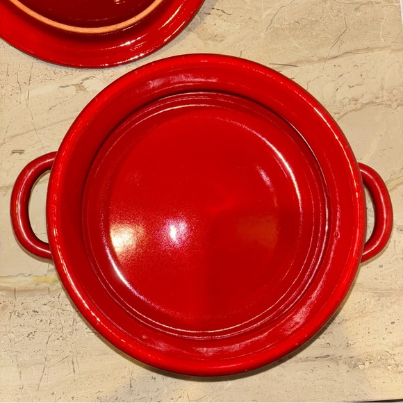 De Silva Italy Large Baking Casserole Dish Red Terracotta Pot with Lid - Picture 7 of 15